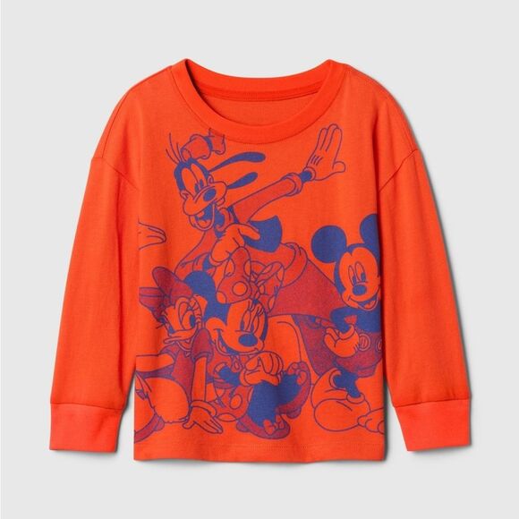 NWT GAP Mickey Mouse Long Sleeve Shirt / Size 6-12 Months / Minnie Mouse - Picture 1 of 5